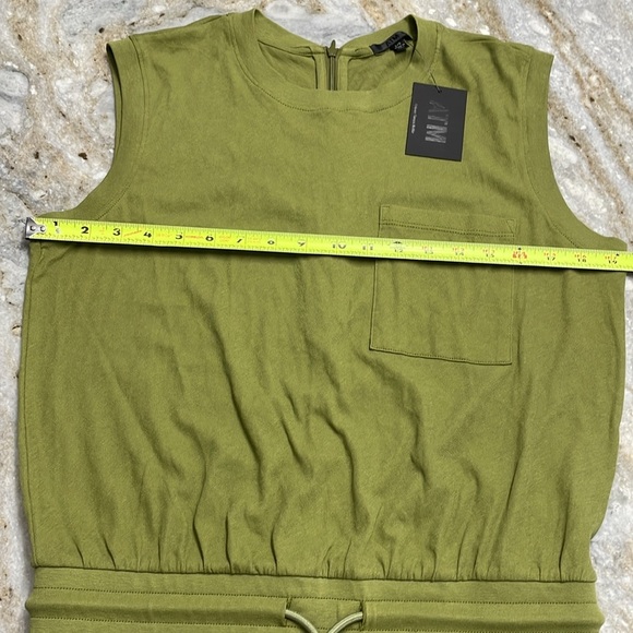 NEW ATM Anthony Thomas Melillo High Torsion Sleeveless Jumpsuit Juniper Large - Picture 6 of 10